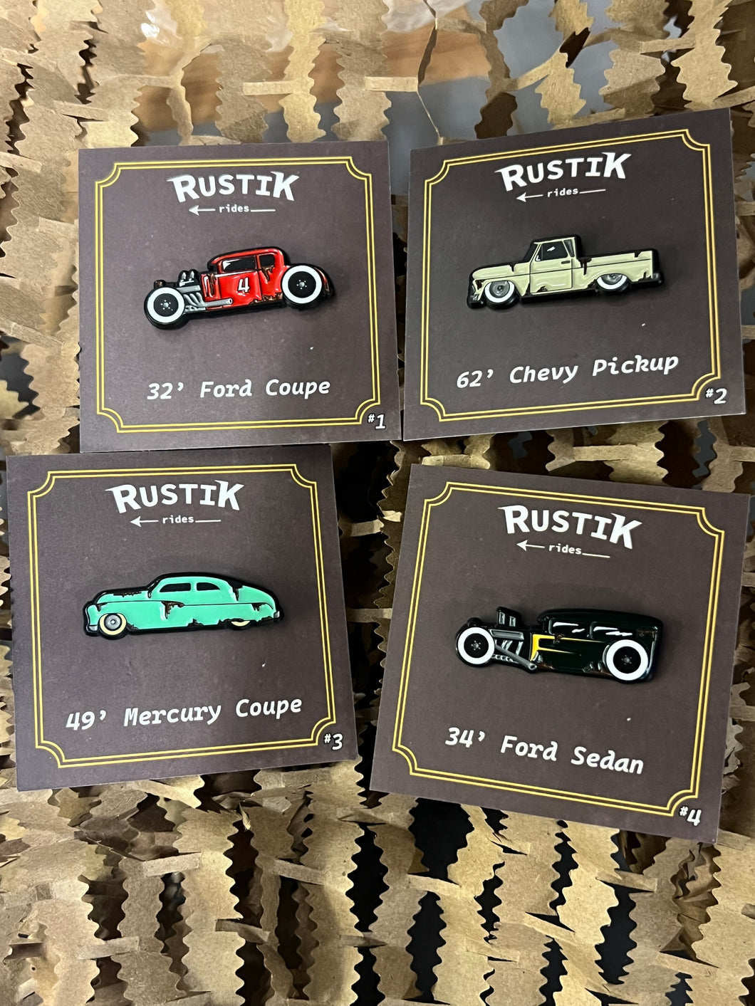 Rustik Rides 1-4 Pin Set