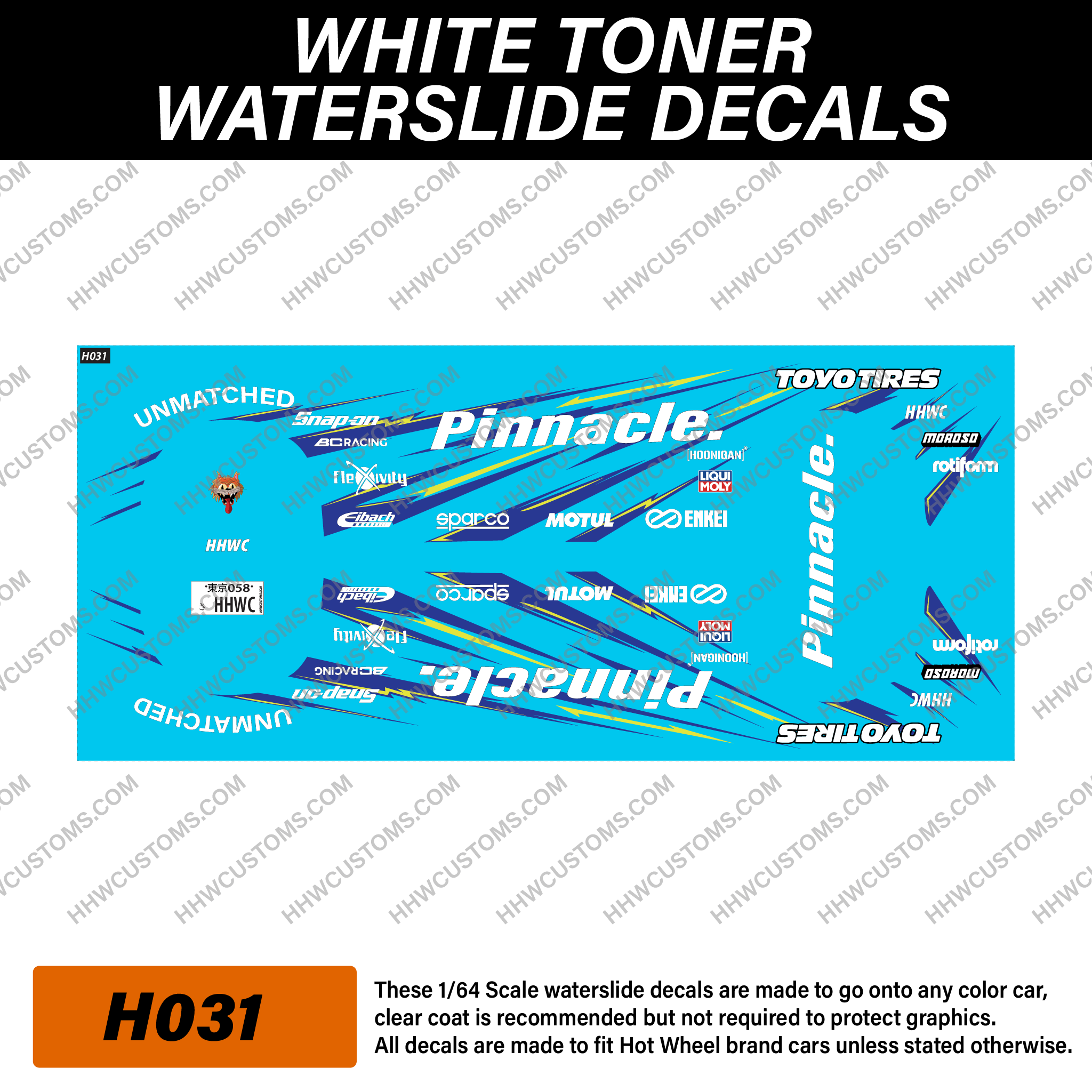 WT149 White Toner Waterslide Decal – Rothmans 1:64 Scale For Custom Hot Wheels